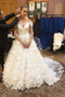 Off The Shoulder 3D Flowers A Line Tulle Wedding Dress