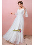 Shop 2021 Polka Dot Chiffon V Neck Half Sleeve A Line Plus Size Wedding Dress Under 139