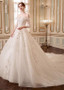 Long Sleeve Off-the-shoulder Beading A-line Wedding Dress 