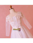Shop 2021  Lace V neck Plus Size Lace Up Long Sleeves Wedding Dress Under 179