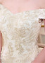Beaded Lace Appliques Off-the-shoulder  Ball Gown Wedding Dress