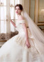 Beaded Lace Appliques Off-the-shoulder  Ball Gown Wedding Dress