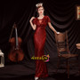 Shop 2021 Red Cap Sleeve Sheath Column See Through Sequin Prom Dress Under 135