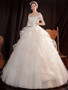 Shop Annakoo 2021 Off The Shoulder Ruffles Ball Gown Tulle Ruched Wedding Dress Under 148