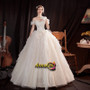 Shop 2021 Ruffles Ball Gown Off The Shoulder Tulle Sparkle Long Wedding Dress Under 148