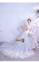 Shop 2021 V Neck High Low A Line Flower Lace Tulle Wedding Dress Under 129