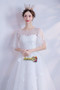 Shop 2021  Short Sleeve Tulle Lace Up A Line Appliques Wedding Dress Under 128