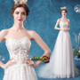 Sweetheart A Line Sheer Back Lace Tulle Wedding Dress