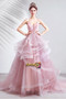 Shop 2021 ANNAKOO Spaghetti Straps Tulle Pink Lace Up Ruffles A Line Prom Dress under 128