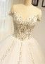 long Off-the-shoulder Embroidery Ball Gown Wedding Dress