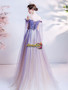 Shop 2021 Straps Purple Tulle A Line Crystal Beading Lace Up Prom Dress Under 138