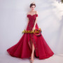 Shop Annakoo 2021 Burgundy Off The Shoulder Appliques Tulle Slit Formal Prom Dress Under 128