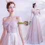 Pink Sparkle Tulle 3D Flowers Off The Shoulder Crystal Prom Dress
