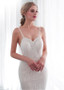 Spaghetti Straps See-through Mermaid Wedding Dress With Wrap