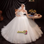 Shop 2021 Strapless Ball Gown Tulle Bowknot Lace Up Wedding Dress Under 129