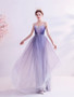 Buy ANNAKOO 2021 Spaghetti Straps Purple Beading A Line Flowers Pleats Prom Dress Under 99