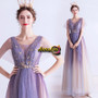 Shop 2021 Purple V Neck Star And Moon Sequin Tulle Prom Dress Under 129