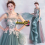 Shop 2021 Spaghetti Straps Green Appliques Ruffles A Line Prom Dress Under 128