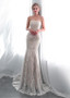 Simple Lace Strapless Long Mermaid Wedding Dress