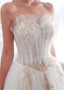 Luxury Sweetheart  Wedding Dress With Beaded Lace Appliques