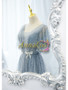 Shop Annakoo 2022 Blue Cap Sleeves Tulle Beading V Neck Bowknot Prom Formal Dress Under 138