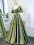 Shop Annakoo 2022 Sage Green Scoop Beading Pearl Backless Sheer Neck Formal Prom Dress Under 145