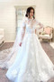Shop 2022 Annakoo High Neck Lace Long Sleeve Appliques Tulle Wedding Dress Under 288