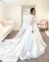 Shop 2022 Annakoo High Neck Lace Long Sleeve Appliques Tulle Wedding Dress Under 288