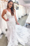 Shop 2022 Lace V Neck Backless Trumpet Mermaid Wedding Dress Under 229