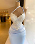 Shop 2022 Annakoo Baby Blue One Shoulder Mermaid Appliques Prom Formal Dress Under 199