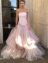 Shop 2022 Annakoo Light Pink Strapless Layers Tulle Mermaid Prom Dress