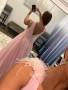 Shop Annakoo 2022 Pink Feather Long V Neck A Line Tulle Prom Dress Under 179