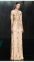 Shop 2022 Gold Half Sleeve Sequin A Line Mother Of The Bride Dress Under 298