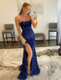 Shop 2023 Sweetheart Sequin Sparkle Trumpet Mermaid Prom Dress With Slit Under 148