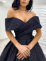 Shop 2023 ANNAKOO Off Shoulder Navy Blue Long Sequin Sparkle Prom Dress Under 59