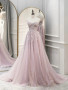 Shop 2023 ANNAKOO Open Back Strapless Pink Lace Appliques Long Prom Dress Under 166