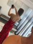 Shop ANNAKOO 2023 Strapless Mermaid Burgundy Sequins Long Prom Dress Under 139