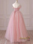 Shop 2023 ANNAKOO Off Shoulder Beading Pink Tulle Long Prom Dress Under 156