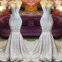 Shop 2023 ANNAKOO Beading Neck Trumpet Mermaid Sequin White Prom Dress Under 224