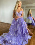 Shop 2023 ANNAKOO Off The Shoulder Tiered A-Line Prom Dress With Split Under 189