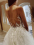 Shop 2023 ANNAKOO Princess Tulle Applique Scoop Chapel Train Wedding Dress Under 188
