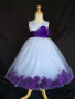 Scoop Tulle With Handmade Flowers Dress Flower Girl Dress