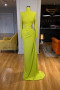 Shop 2023 ANNAKOO High Sleeve Yellow Spandex Beading Prom Dress Under 169