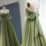 Shop 2023 ANNAKOO Off The Shoulder Sage Long Tulle Beading Prom Dress Under 245