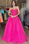 Shop 2023 ANNAKOO Hot Pink Tulle Sweetheart Appliques Prom Dress Under 159