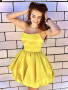 Shop 2023 ANNAKOO Yellow Satin Short Mini Satin Homecoming Dress Under 97