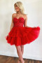Shop 2023 ANNAKOO Sweetheart Tulle Beaded Red Homecoming Dress Under 148