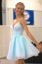 Shop 2023 ANNAKOO Princess V Neck Light Blue Tulle Homecoming Dress Under 129