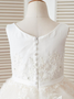 Cute Lovely Jewel White Flower Girl Dress with Appliques