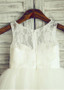 Cute Tulle Jewel Long Ball Gown Flower Girl Dress